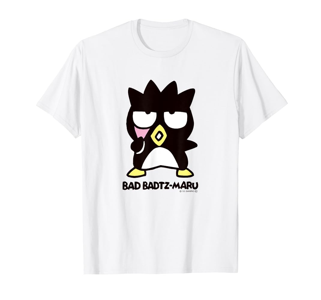 Amazon | バッドばつ丸 あっかんべー ライトカラー Tシャツ | T